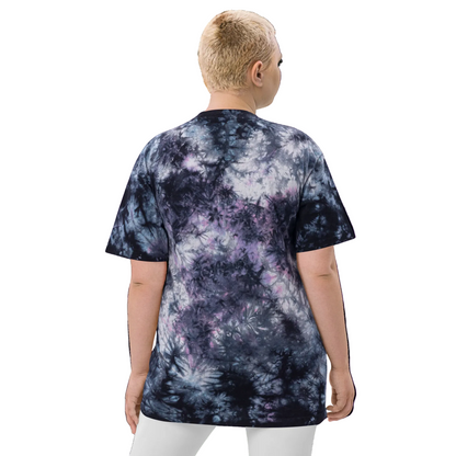 Purple Galaxy Oversized Tie-Dye T-shirt with Vintage Logo