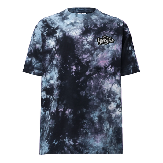 Purple Galaxy Oversized Tie-Dye T-shirt with Vintage Logo